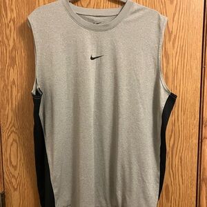 Nike Men's Gray and Black‎ Tank Top Dri Fit Size XL